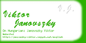 viktor janovszky business card